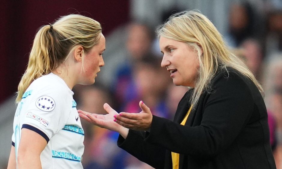 Chelsea manager Emma Hayes speaks to Erin Cuthbert.