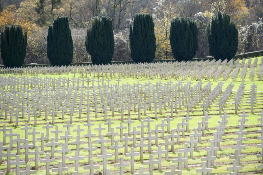 War grave at Verdun in France after World War I.