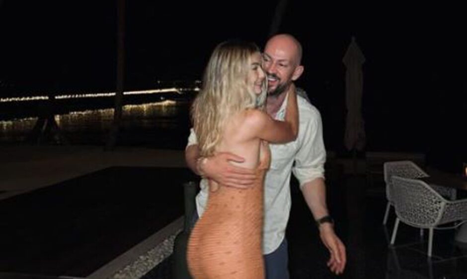 Georgia Truffolo shares a picture of herself with james Watt while on holiday in the Maldives. 