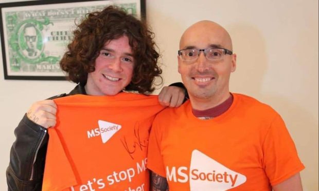 Daniel Wall pictured with Kyle Falconer.