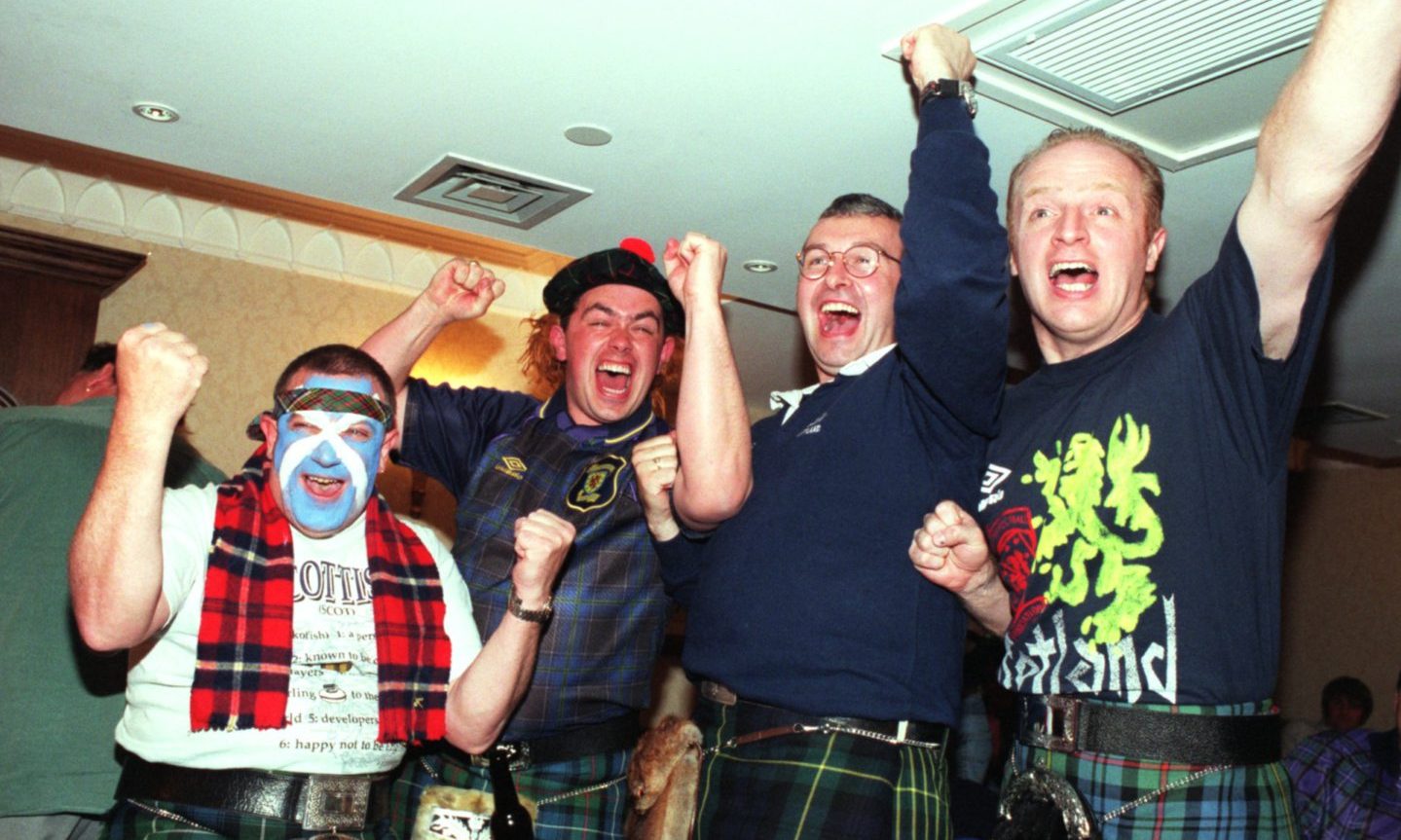 Scotland fans at the Dyce Marriott