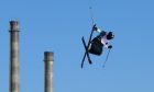 Kirsty Muir competes during women's freeski big air final at the FIS Snowboard and Freeski Big Air World Cup at Big Air Shougang in Beijing. Image: Shutterstock.