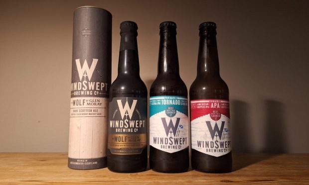 The three beers I tried from Windswept Brewing Co.