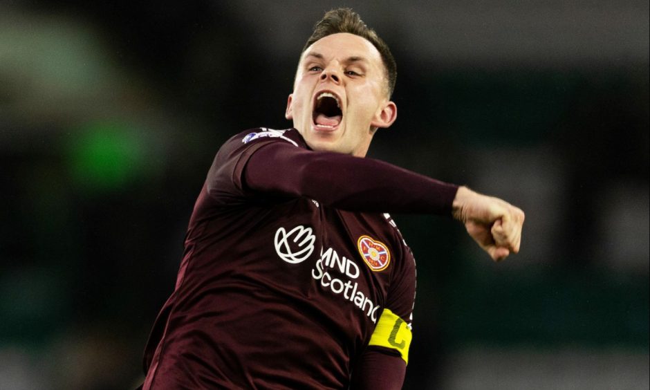 Hearts striker and captain Lawrence Shankland.