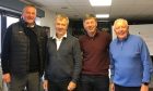 Andy Smith (second left) is pictured with (left to right) Alex Chisholm, Chairman of Clach, ex-Inverness Thistle star Dave Milroy and joint chair of ICT Community Trust Gordon Fyfe at a recent Inverness Football Memories meeting.