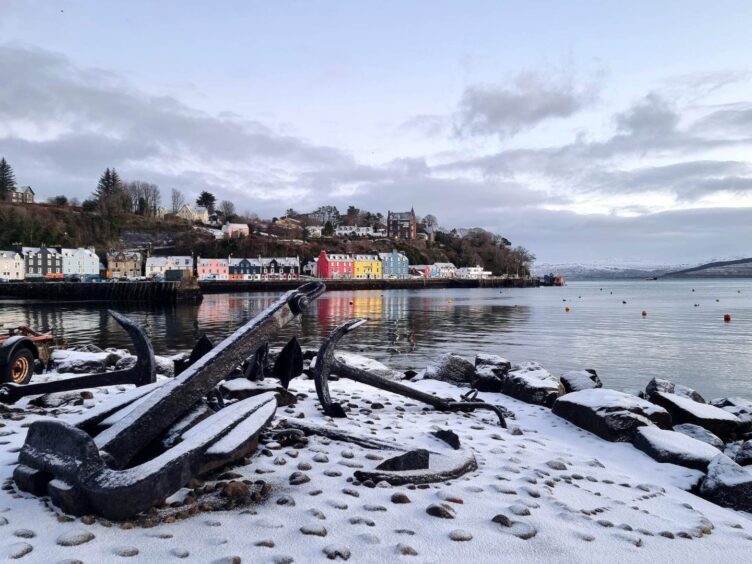 Tobermory in the snow.