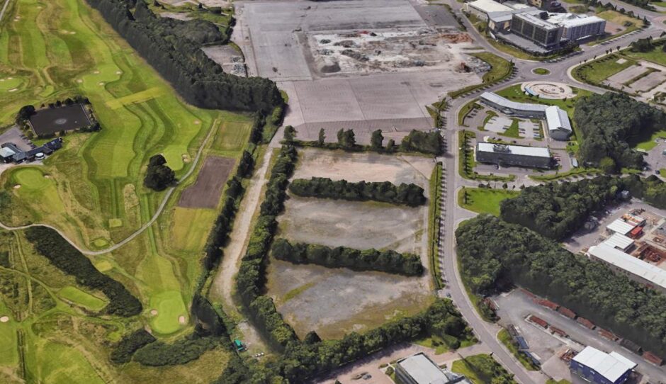 Old AECC car park from above.