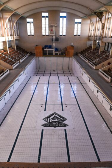A top-down view of the Bon Accord Baths pool, which Bon Accord Heritage has vowed to restore