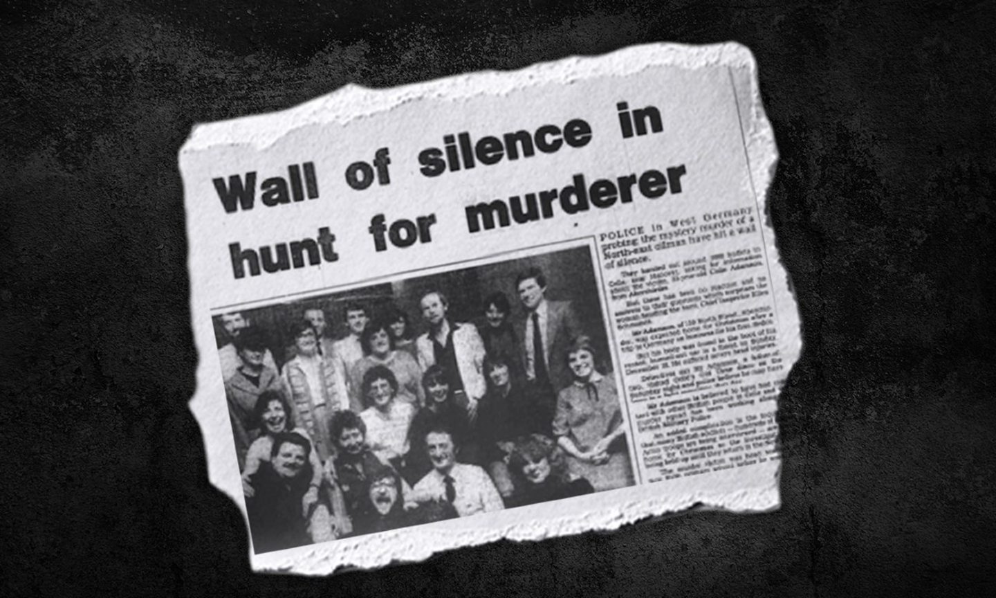 A newspaper cutting from the time of the murder. 