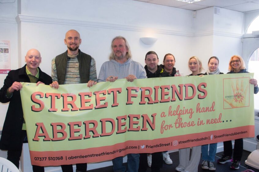 Volunteers for the Street Friends charity in Aberdeen.