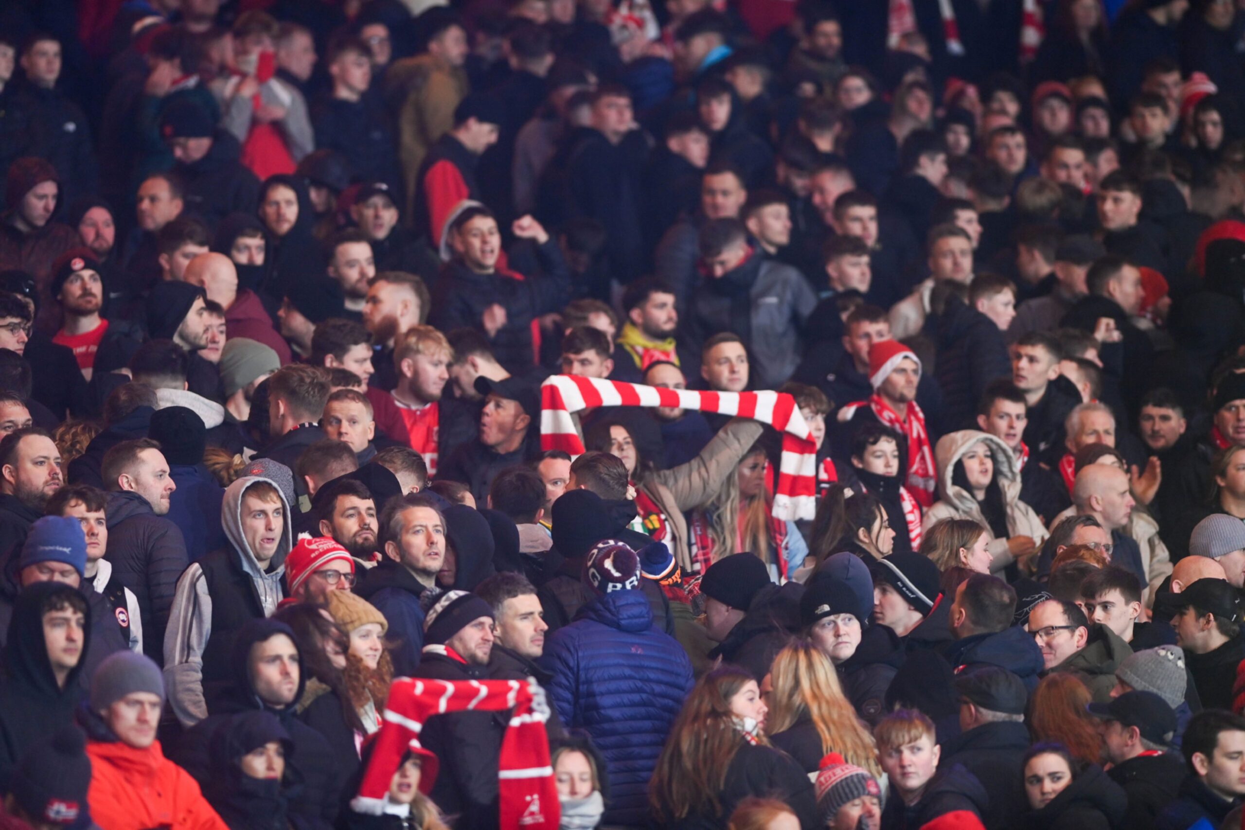 Aberdeen fans during the 1-0 Viaplay Cup final loss to Rangers at Hampden