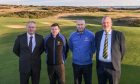 Pictured from left, Royal Aberdeen Golf Club captain Michael Black, Richard Johnstone, Robert Patterson, and Keith Grant (general manager). Image: Darrell Benns/DC Thomson.