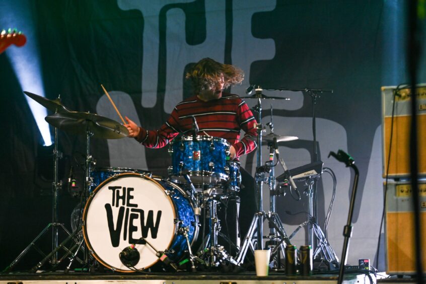 Drummer of The View during the Aberdeen show.
