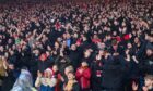 The Aberdeen fans have already been at Hampden twice this season, having played in the Viaplay Cup semi-final and final. Image: Darrell Benns/DC Thomson