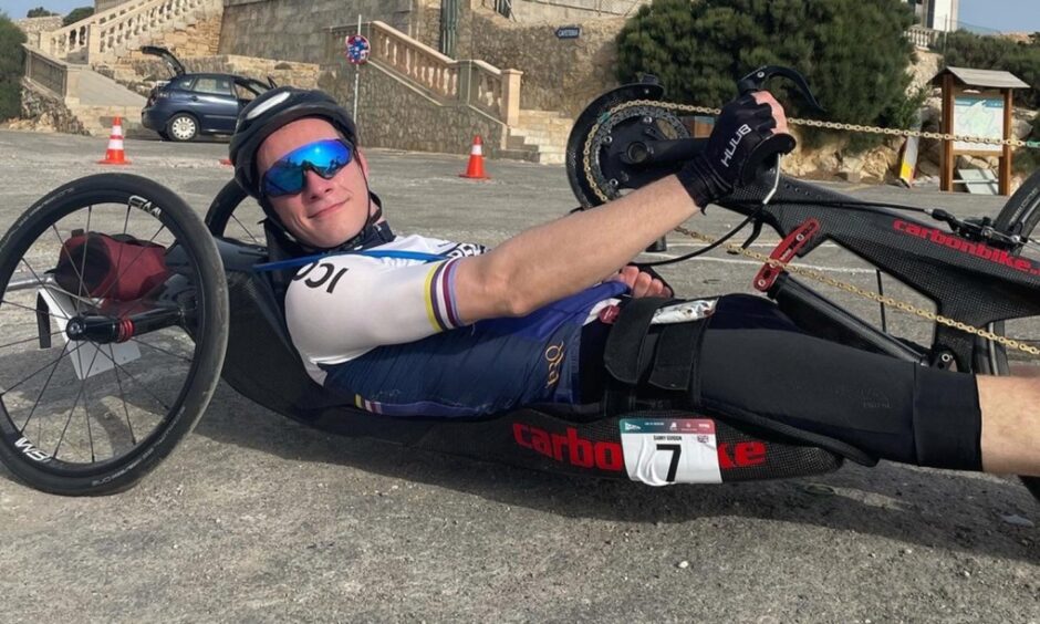 Dr Gordon hand cycling 
