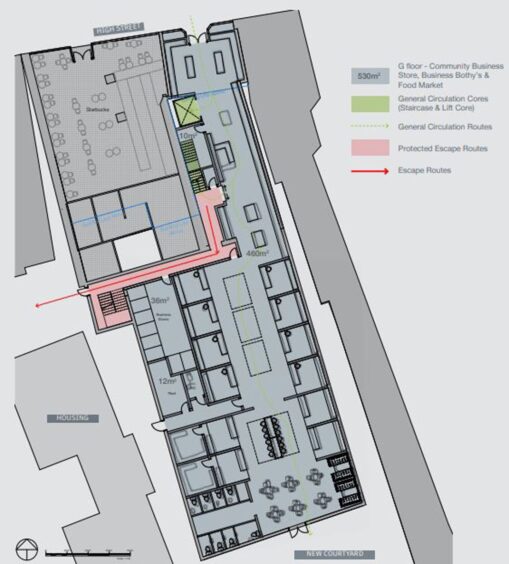 Ground floor plan to transform the former hotel.