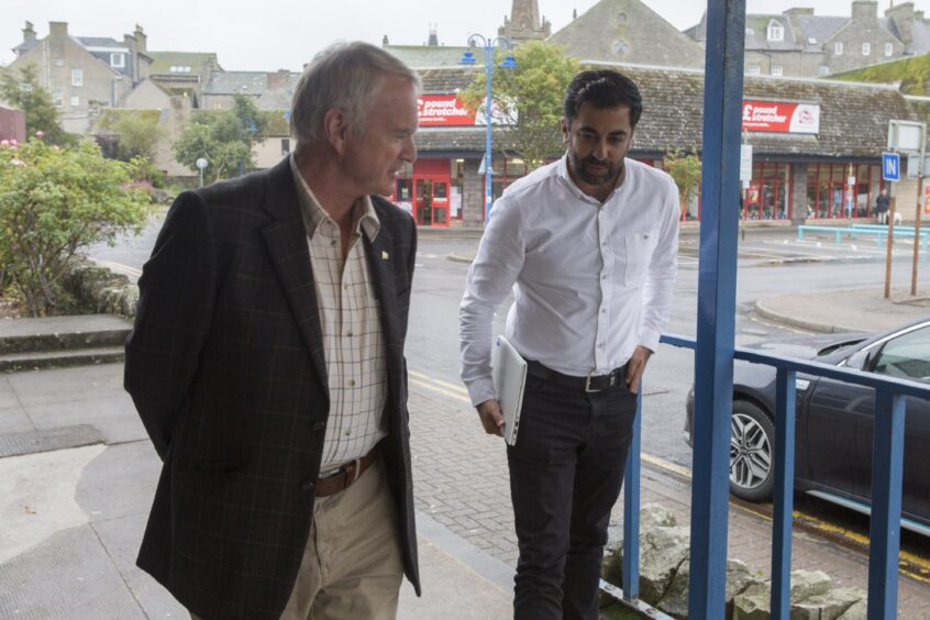 Councillor Ron Gunn, pictured with the Fist Minister Humza Yousaf. 