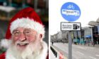 Santa and Aberdeen bus gates.