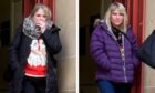 Identical twins Alison Bowden, left, and Natalie Main leave Elgin Sheriff Court. Image: DC Thomson