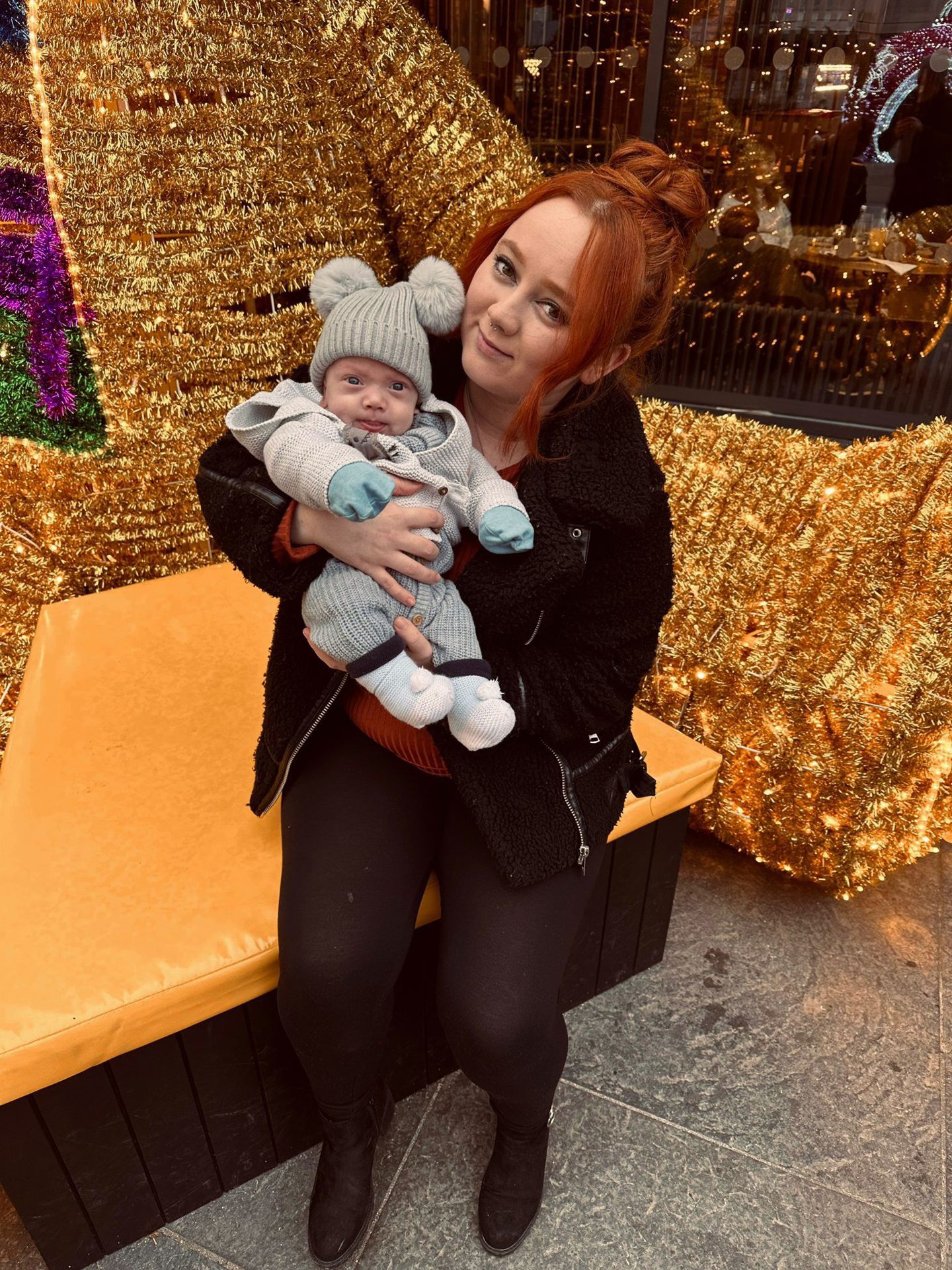 Rebecca and Logan at the Christmas market in Aberdeen.