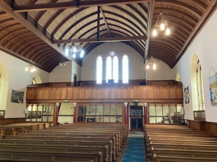 Inside Ruthrieston West Church in Aberdeen.
