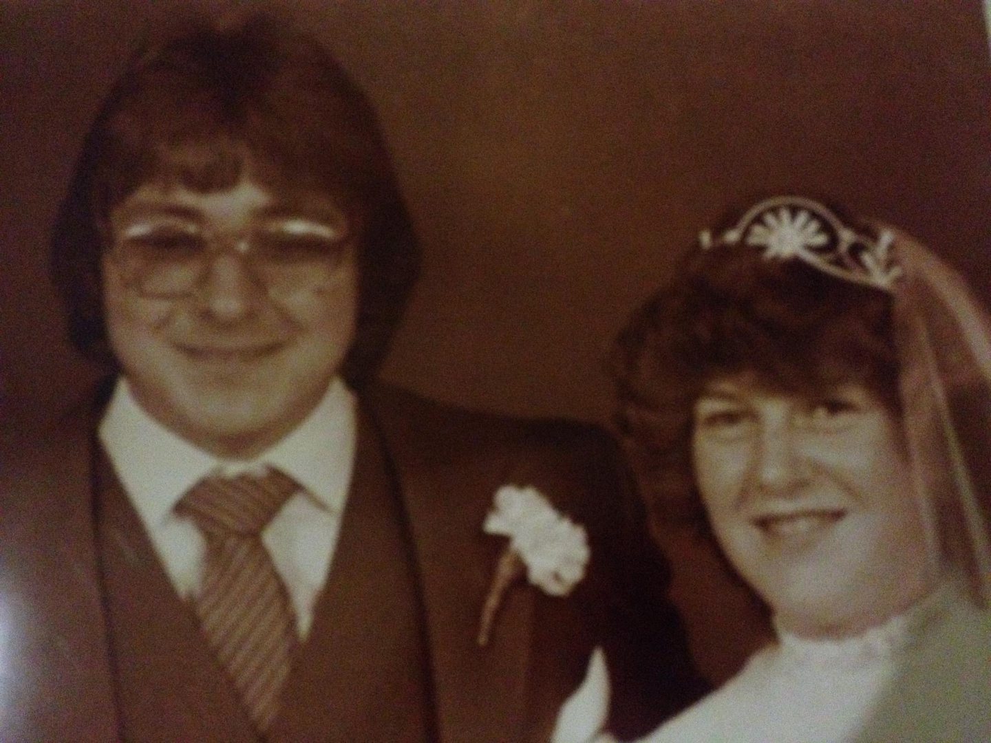 Tommy and Margaret on their wedding day in 1983
