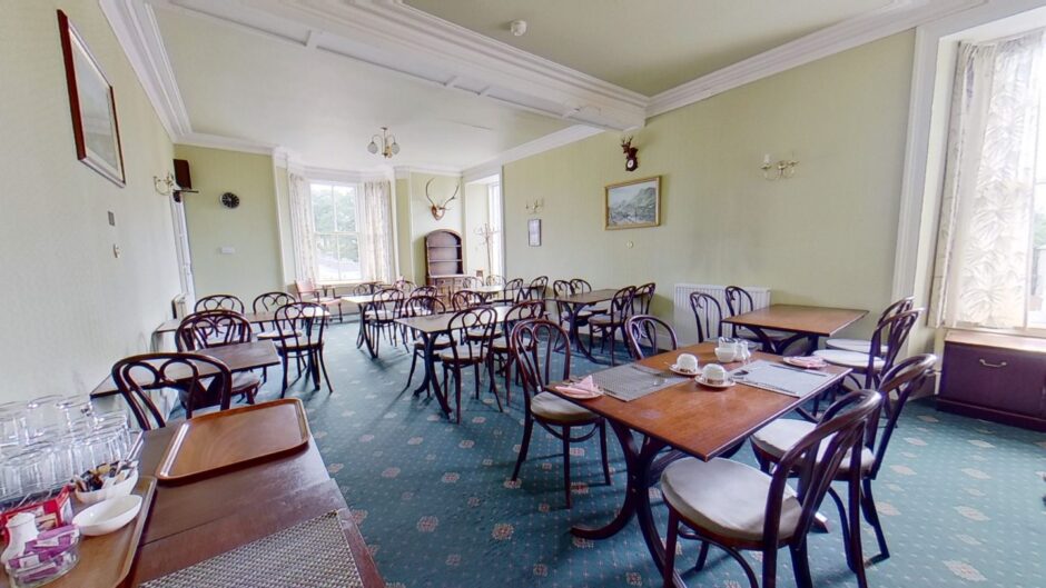 The dining area in the Forres hotel, which could be used for the charity Erskine