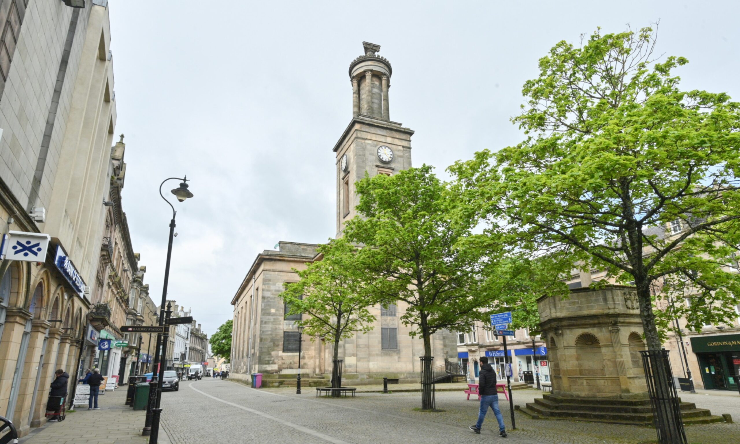 Rear of St Giles Church on Elgin High Street. 