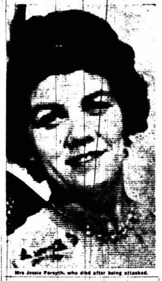 Image of Jessie Forsyth printed in The Press & Journal newspaper in 1964.