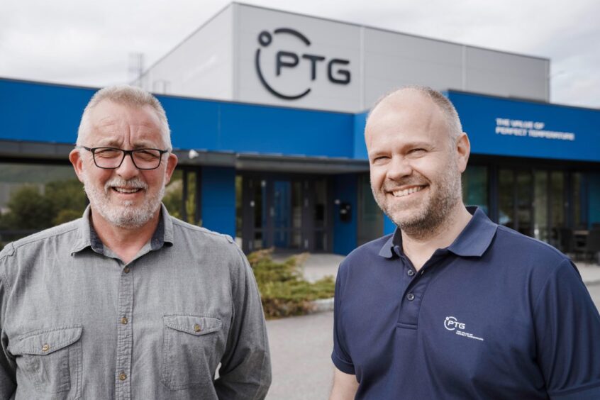 Julian Ramsey generalmanager, PTG UK, left, and Johnny Valle, sales and marketing vice-president for marine and industry at PTG. 