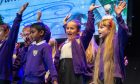 Heathryburn School Junior Choir at the christmas