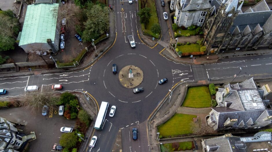 Queen's Cross Roundabout, which was voted the worst in Aberdeen by readers