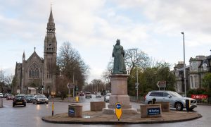 Queen's Cross roundabout.