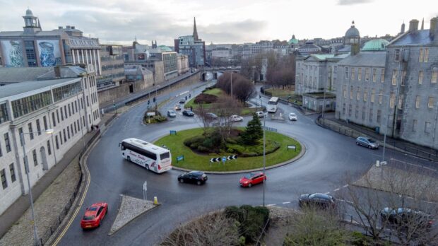 Here are our five worst roundabouts in Aberdeen, which are all very different to each other. Images: Kenny Elrick/DC Thomson