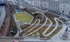 Union Terrace Gardens from the Aberdeen sky, on December 13 2023. Image: Kenny Elrick/DC Thomson