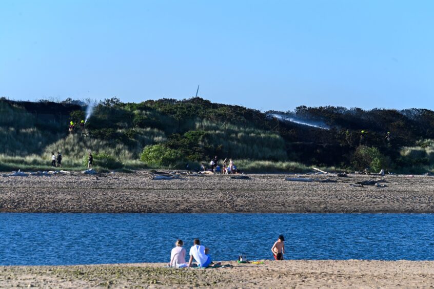 Members of the public at Donmouth Local Nature Reserve