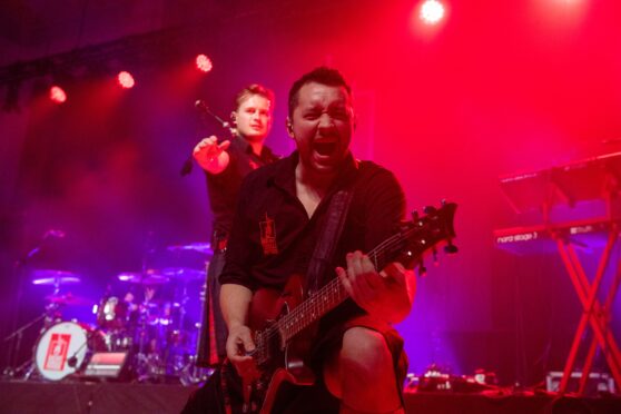 Red Hot Chilli Pipers bringing their own special bend of "bag rock" to Aberdeen. Image: Kenny Elrick/DC Thomson.