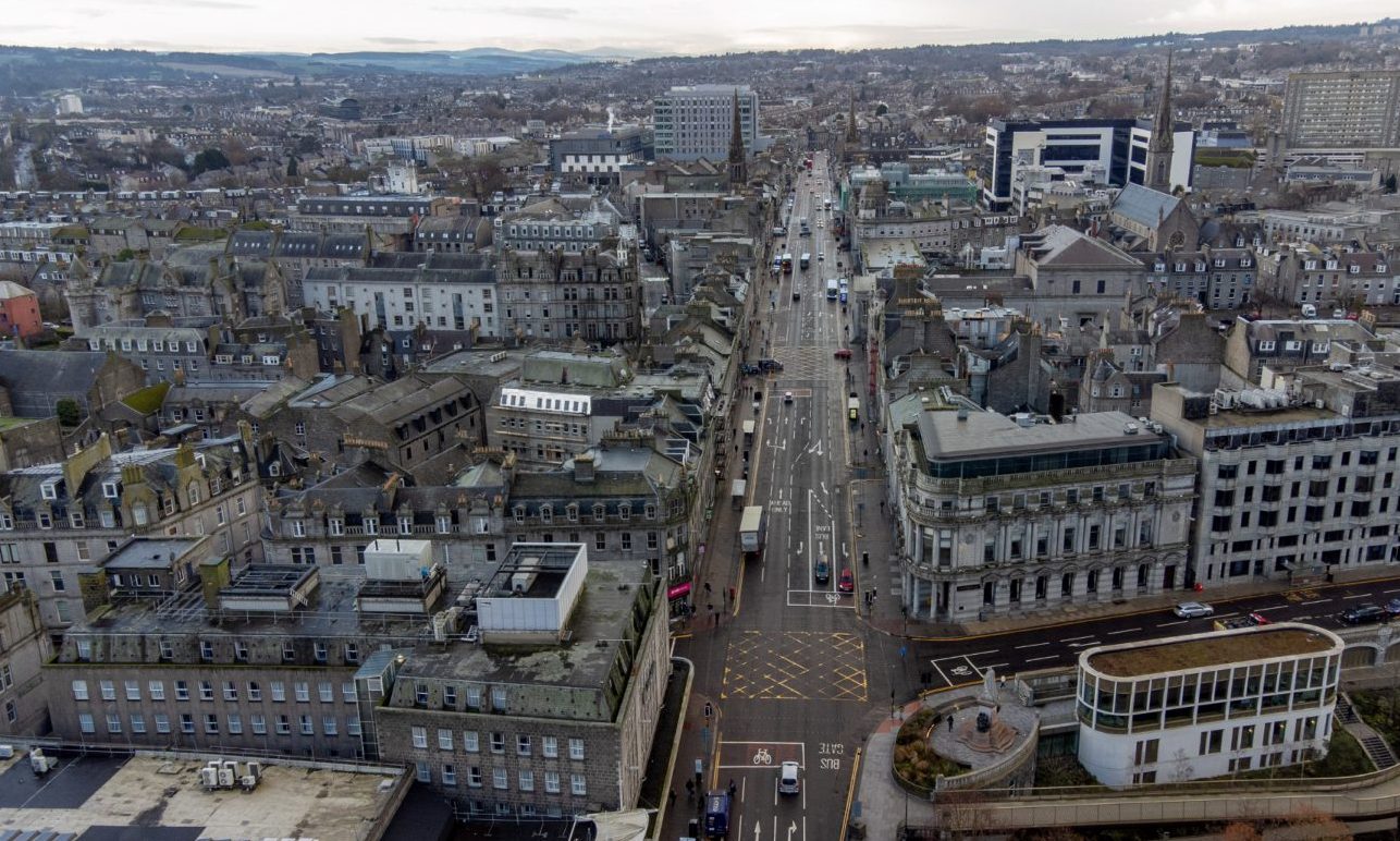 Union Street and Union Terrace in Aberdeen. Image: Kenny Elrick/DC Thomson