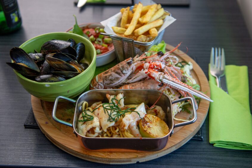 A seafood meal from a Fraserburgh food and drink business