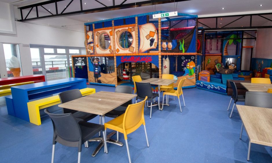 Inside Scallywags soft play centre. 