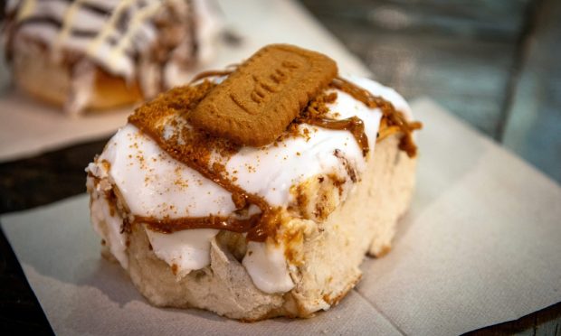 A Lotus Biscoff cinnamon roll by Aberdeen's Shot 'n' Roll. Image: Kath Flannery/DC Thomson
