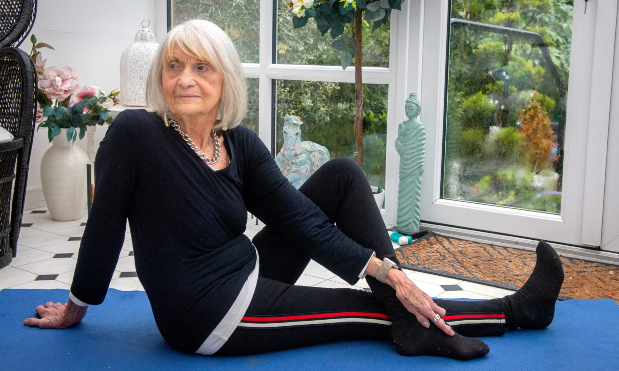 Jeane Christison, who runs yoga exercise classes in aberdeen