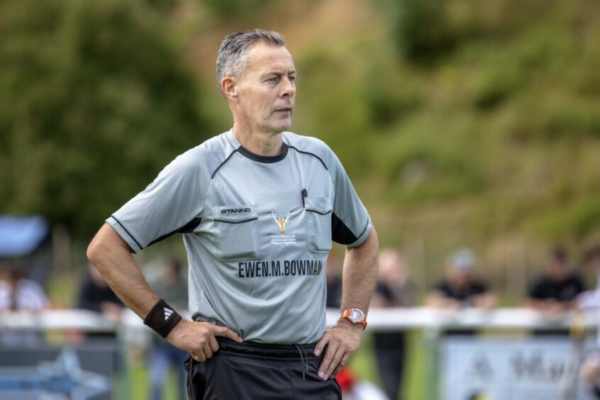 Referee Deek Cameron, who has retired