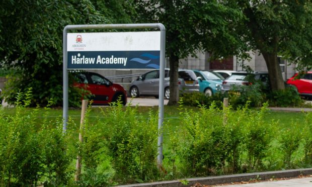 Harlaw Academy sign