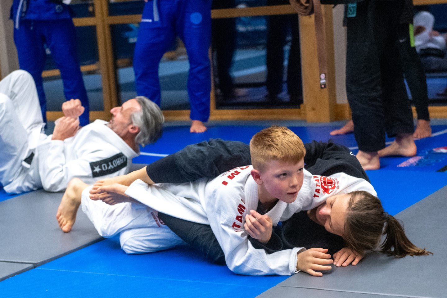 Dexter Richardson and Beata Tetkowska during a Jiu Jitsu session