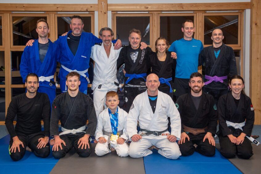 The Brazilian Jiu Jitsu class at Knockburn Sports Loch near Banchory