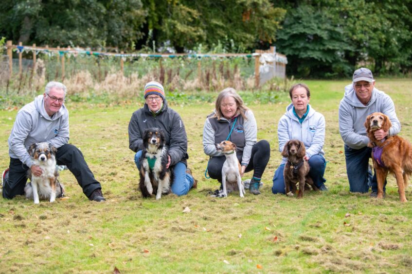 Gem with Iain Adam, Skip with Moira McDougall, Evie with Veda Mackie, Morven with Mandy Torrie, Callie with Mike Orme. 