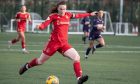 Aberdeen FC Women forward Hannah Stewart in a SWPL match against Hibernian at Cormack Park.