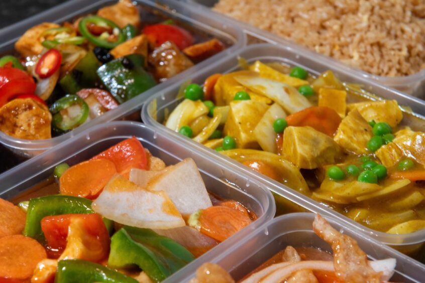 Chinese food in containers