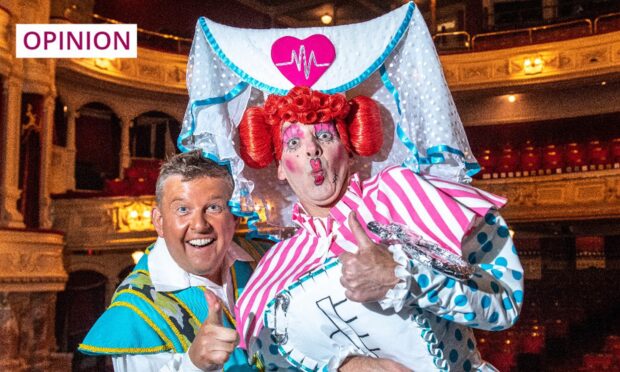This year's His Majesty's Theatre panto in Aberdeen is Sleeping Beauty, starring Greg McHugh (Gary: Tank Commander) and Alan McHugh (Nurse Nellie Macduff). Image: Darrell Benns/DC Thomson